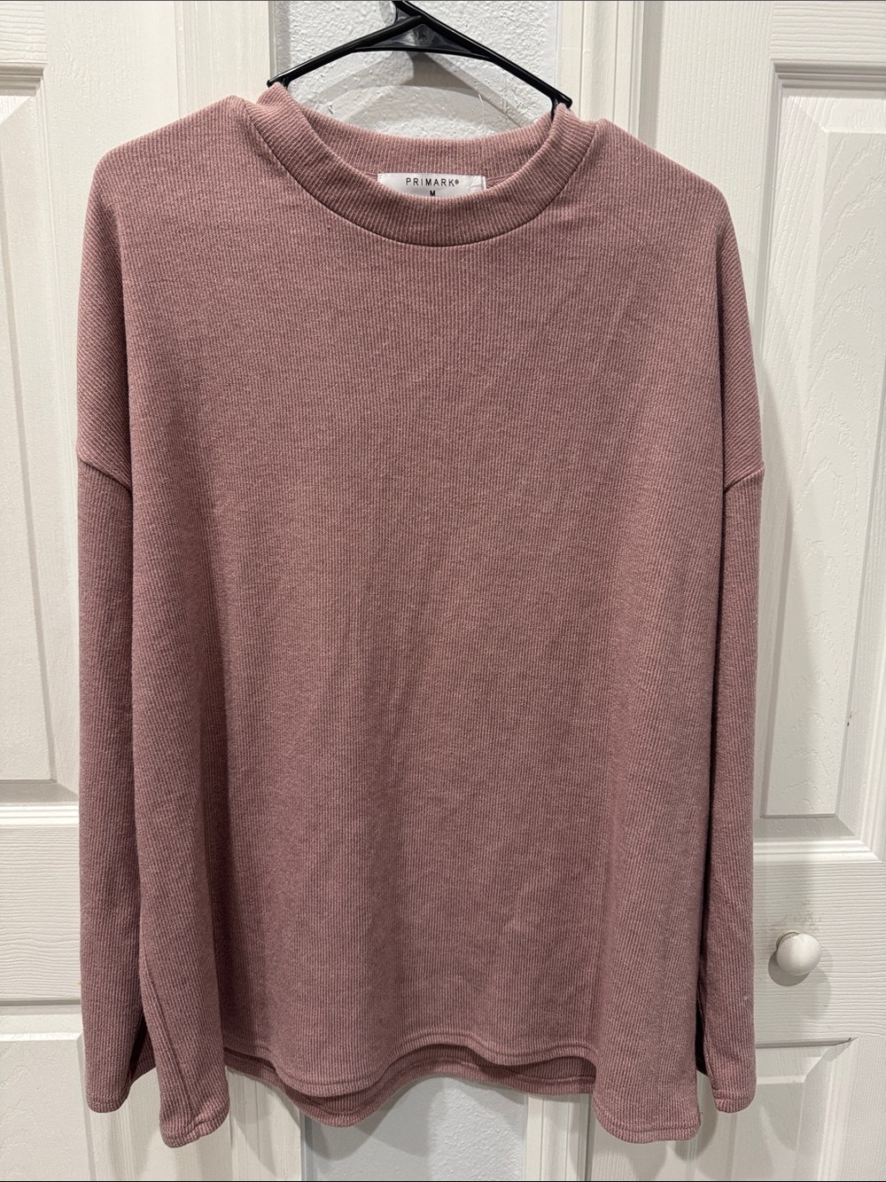 Primark Mauve Waffle Knit Long Sleeve Top it runs big